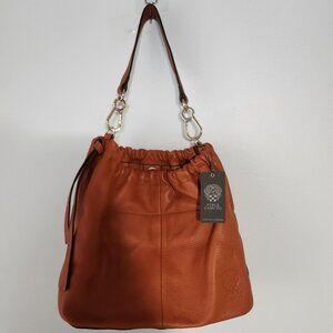 Vince Camuto Burnt Orange Maxi Leather Tote